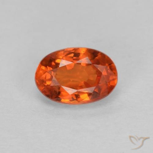 0.67ct 자연스러운 붉은 오렌지 사파이어, 타원형, VVS-VS