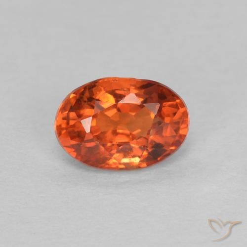 0.68ct 자연스러운 붉은 오렌지 사파이어, 타원형, VVS-VS