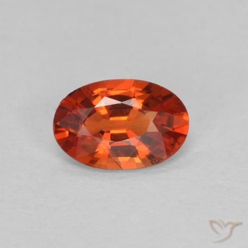 0.47ct 자연스러운 붉은 오렌지 사파이어, 타원형, VVS-VS