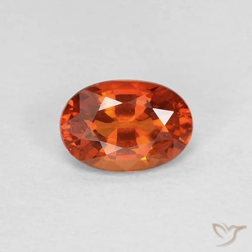 0.55ct 자연스러운 미디엄 레드 사파이어, 타원형, VVS
