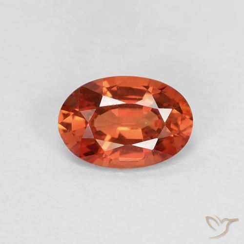 0.57ct 자연스러운 미디엄 레드 사파이어, 타원형, VVS