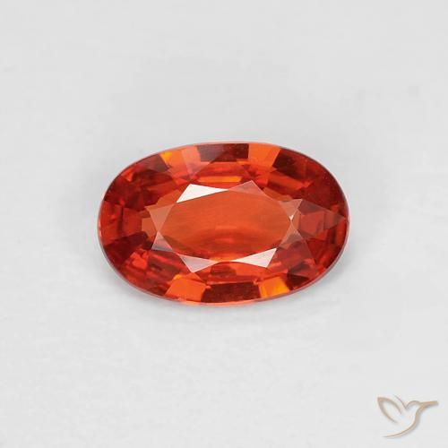 0.47ct 자연스러운 미디엄 레드 사파이어, 타원형, VVS