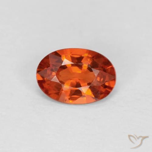 0.48ct 자연스러운 밝은 크림슨 레드 사파이어, 타원형, VVS