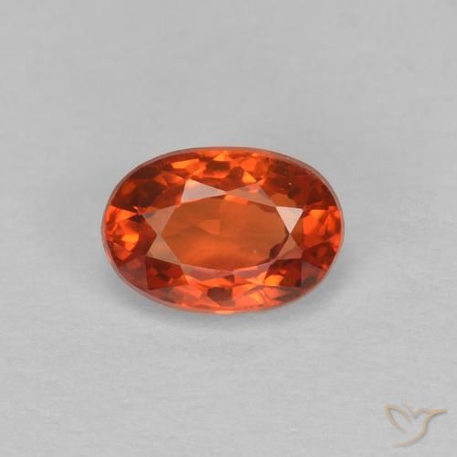 0.65ct 자연스러운 붉은 오렌지 사파이어, 타원형, VVS