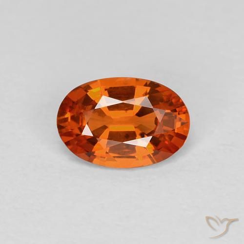 0.60ct 자연스러운 붉은 오렌지 사파이어, 타원형, VVS