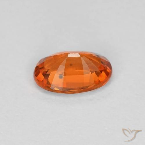 0.60캐럿 천연 붉은 오렌지 사파이어, 타원형, VVS