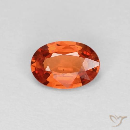 0.48ct 자연스러운 인텐스 레드 사파이어, 타원형, VVS-VS