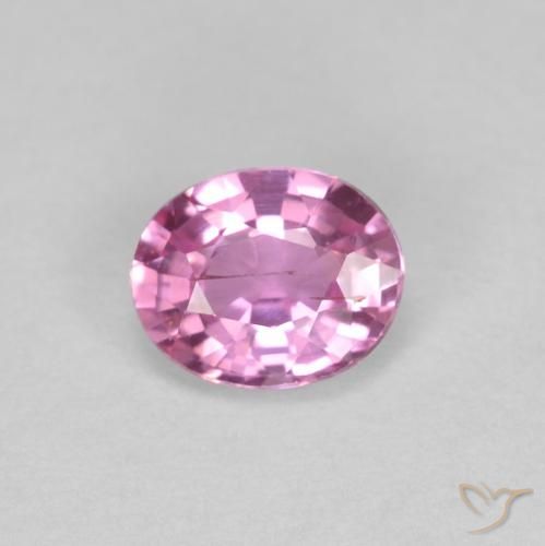 0.46ct 자연스러운 인텐스 핑크 사파이어, 타원형, VS