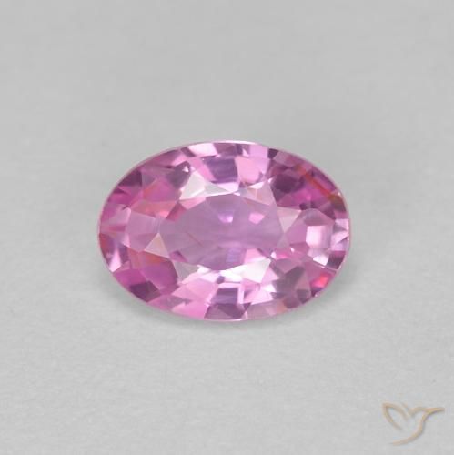 0.48ct 자연스러운 인텐스 핑크 사파이어, 타원형, VS