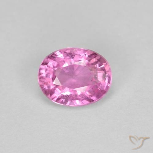 0.45ct 자연스러운 미디엄 핑크 사파이어, 타원형, VS