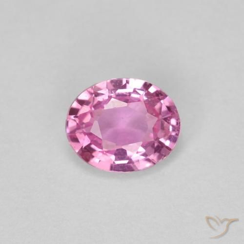 0.37ct 자연스러운 미디엄 핑크 사파이어, 타원형, VVS-VS