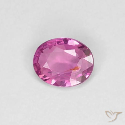 0.34ct 자연스러운 인텐스 핑크 사파이어, 타원형, VS