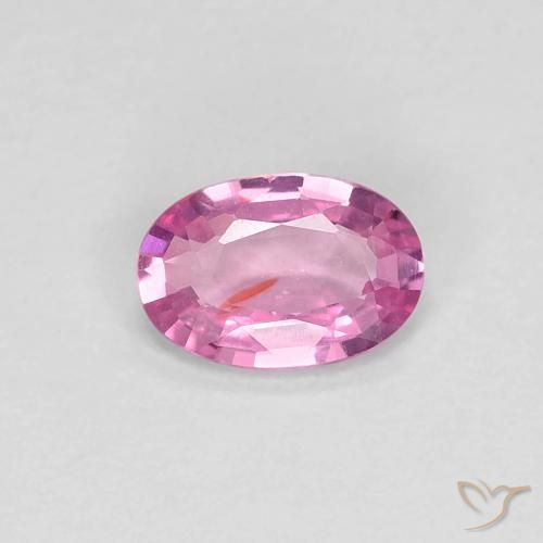 0.44ct 자연스러운 인텐스 핑크 사파이어, 타원형, VS