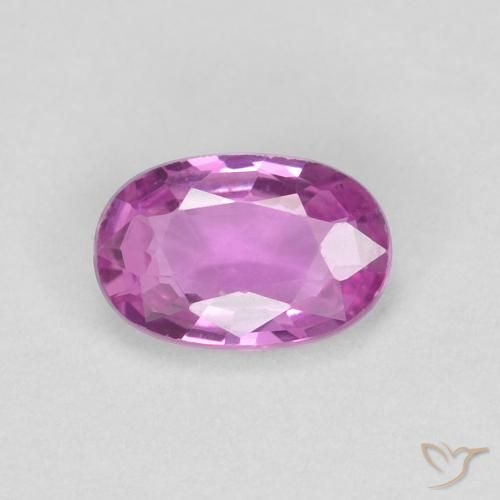 0.47ct 자연스러운 분홍빛이 도는 보라색 사파이어, 타원형, VVS