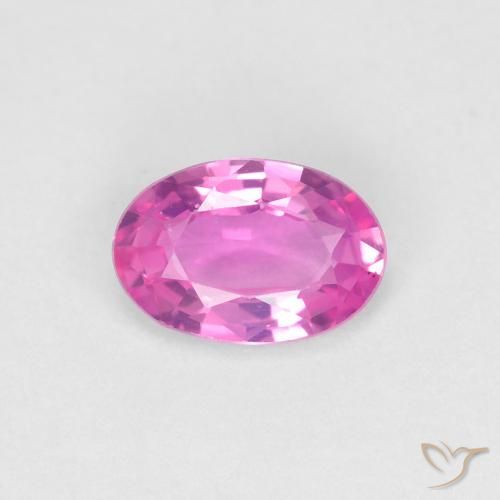 0.48ct 자연스러운 인텐스 핑크 사파이어, 타원형, VVS