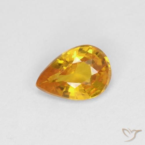 0.45ct 자연스러운 골든 사파이어, 배 모양, VVS-VS