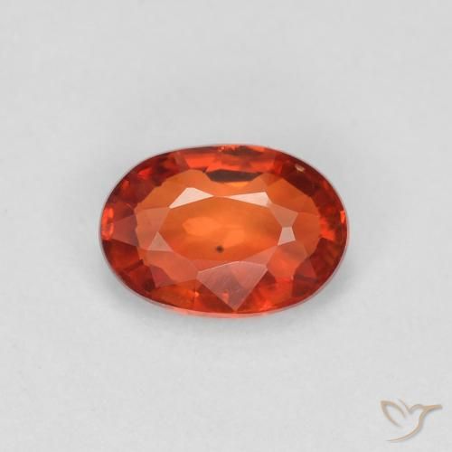0.60ct 자연스러운 미디엄 레드 사파이어, 타원형, VVS-VS