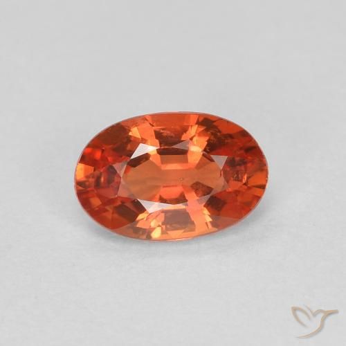 0.55ct 자연스러운 붉은 오렌지 사파이어, 타원형, VVS-VS