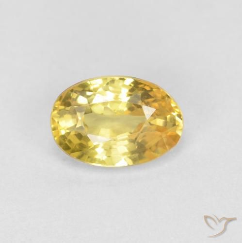 0.63ct 자연스러운 허니 옐로우 사파이어, 타원형, VVS
