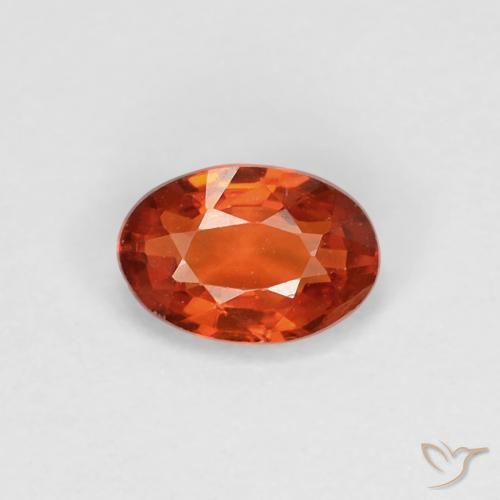 0.51ct 자연스러운 붉은 오렌지 사파이어, 타원형, VVS