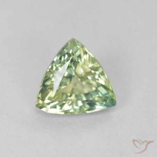 0.88ct 자연스러운 황록색 사파이어, 일조, VVS