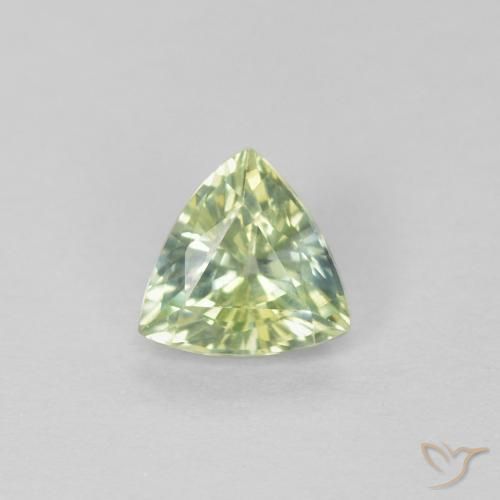 0.45ct 자연스러운 황록색 사파이어, 일조, VVS