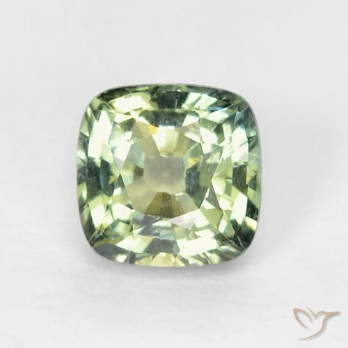 0.86ct 자연스러운 회녹색 사파이어, 방석, VS