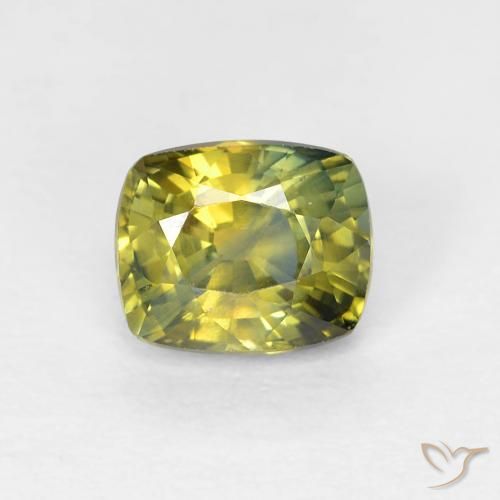 0.85ct 자연스러운 다색 사파이어, 방석, VVS-VS