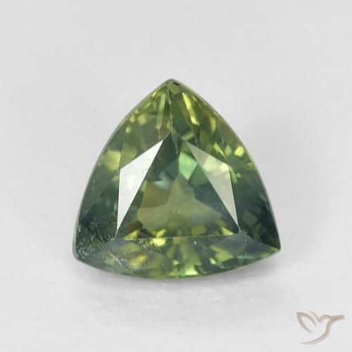 0.89ct 자연스러운 황록색 사파이어, 일조, VS