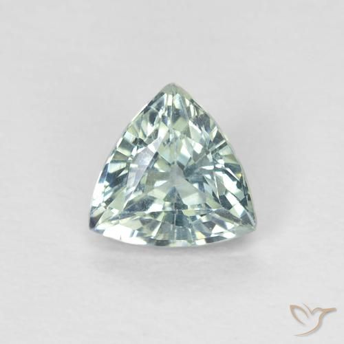 0.65ct 자연스러운 하늘색 녹색 사파이어, 일조, VS