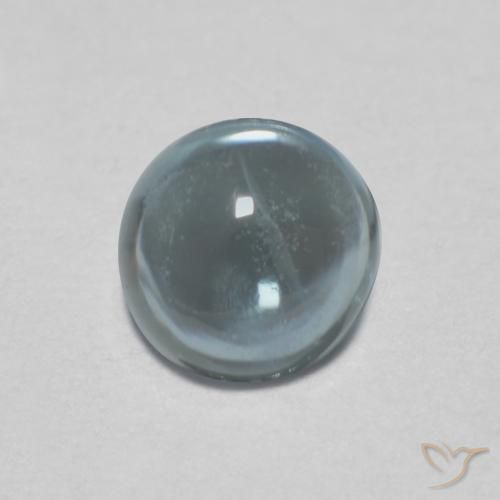 0.51ct 자연스러운 회색빛이 도는 청록색 사파이어, 둥근, 투명한