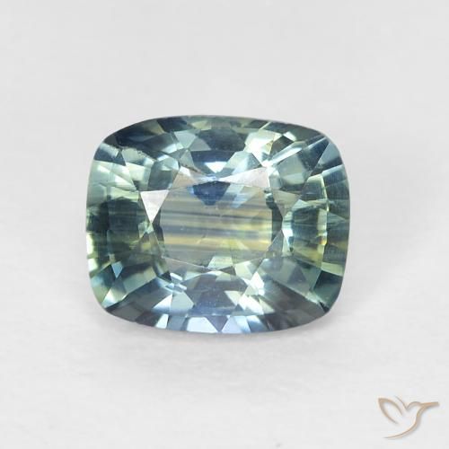 0.78ct 자연스러운 다색 사파이어, 방석, VVS-VS