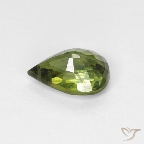 0.97캐럿 천연 Medium Light Green 사파이어, 배 모양, VS