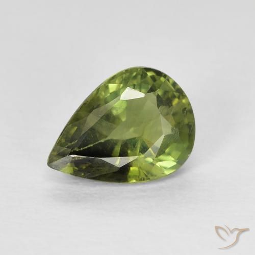 0.97ct 자연스러운 Medium Dark-Green 사파이어, 배 모양, VS
