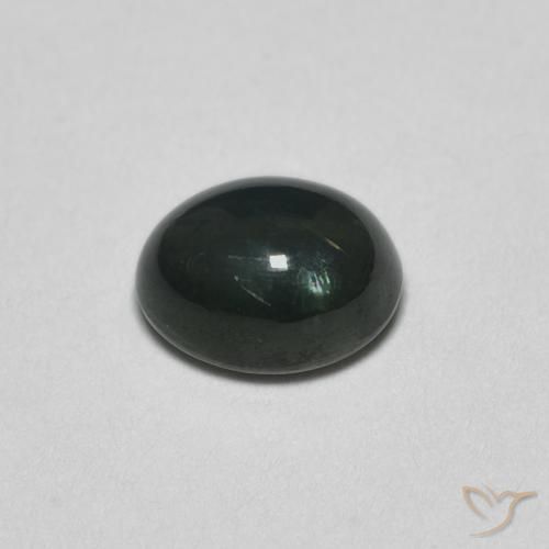 0.67캐럿 천연 녹색 사파이어, 타원형, 투명한