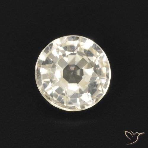 0.47ct 자연스러운 연노랑 사파이어, 둥근, VVS