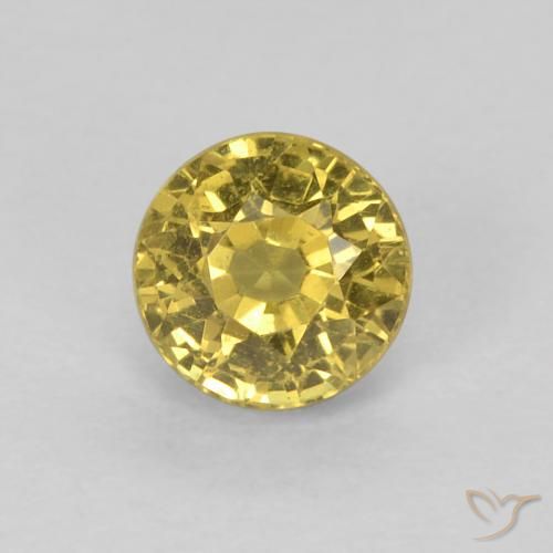 0.64ct 자연스러운 골든 브라운 사파이어, 둥근, VVS-VS