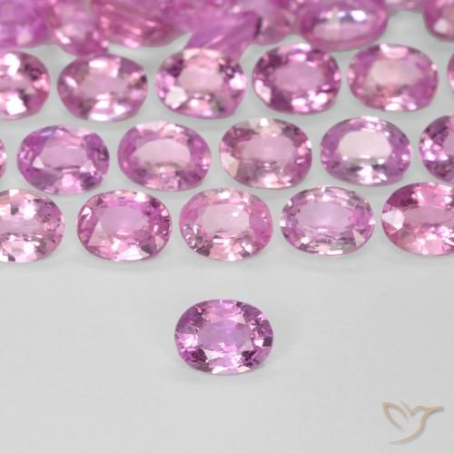 0.21ct 자연스러운 핫 핑크 사파이어, 타원형, VVS-VS