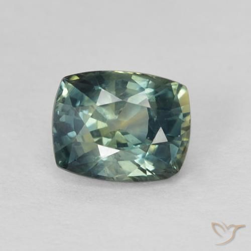 0.82ct 자연스러운 다색 사파이어, 방석, VVS-VS