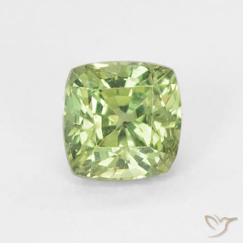 0.54ct 자연스러운 연한 초록색 사파이어, 방석, VS-SI