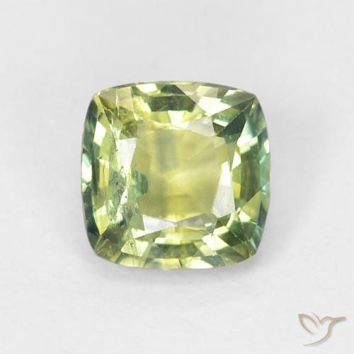 1.19ct 자연스러운 황록색 사파이어, 방석, VS