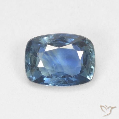 0.84ct 자연스러운 네이비 블루 사파이어, 방석, VS