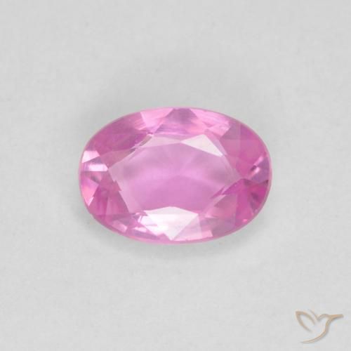 0.52ct 자연스러운 핫 핑크 사파이어, 타원형, VVS