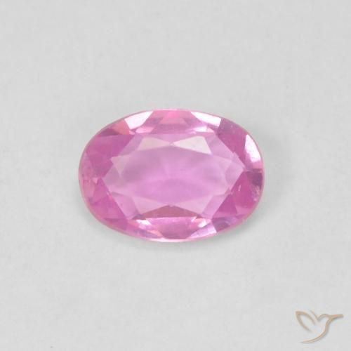0.46ct 자연스러운 분홍색 사파이어, 타원형, VVS