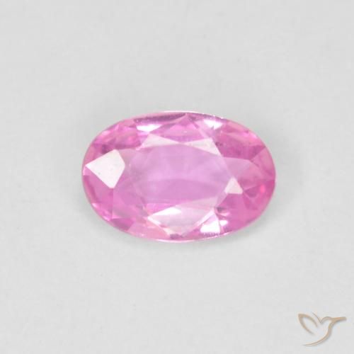 0.44ct 자연스러운 핫 핑크 사파이어, 타원형, VVS