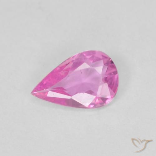 0.31ct 자연스러운 강렬한 보라색 사파이어, 배 모양, VVS