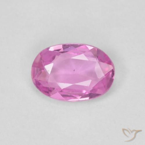 0.44ct 자연스러운 강렬한 보라색 사파이어, 타원형, VVS