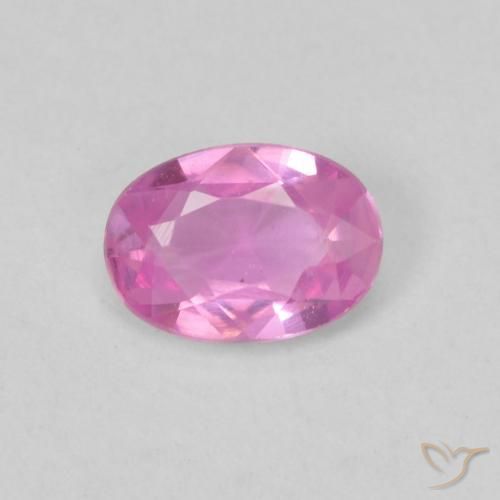 0.47ct 자연스러운 밝은 분홍빛이 도는 보라색 사파이어, 타원형, VVS-VS