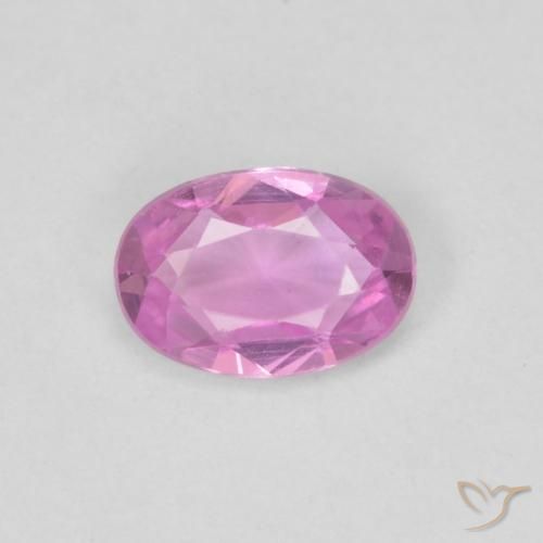 0.43ct 자연스러운 밝은 분홍빛이 도는 보라색 사파이어, 타원형, VVS-VS