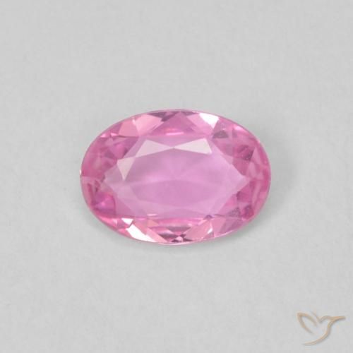 0.40ct 자연스러운 미디엄 핑크 사파이어, 타원형, VVS